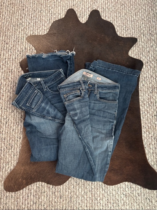 Womens Denim Ariat Trouser Jeans - Classic Mid Wash - Picture 2 of 2